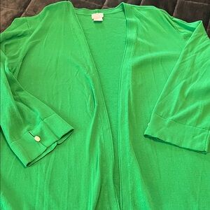 Chico's Vibrant Green Cardigan